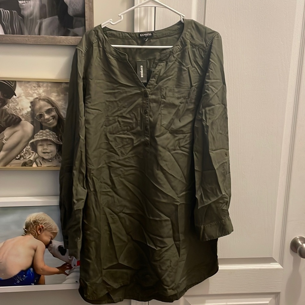 NWT express green dress size large